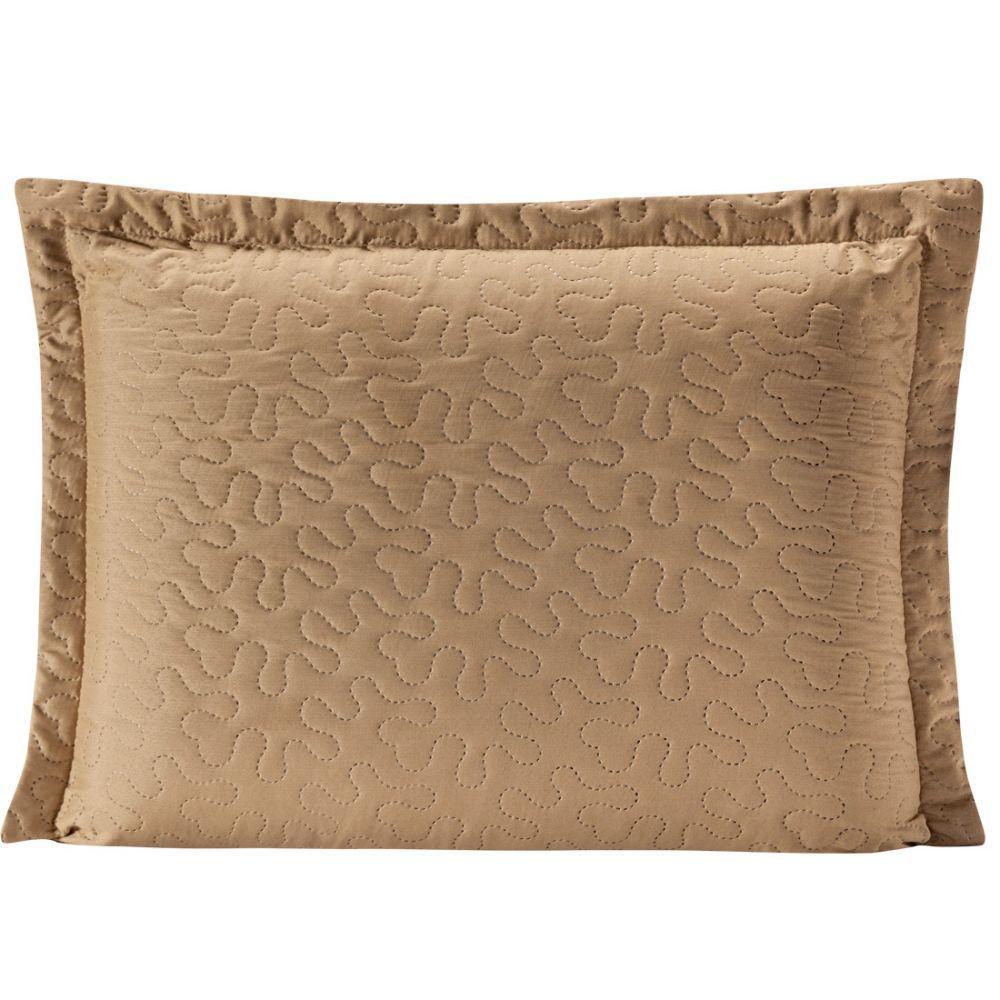 Porta Travesseiro Caqui preto Avulso Dupla Face com Zíper - 2