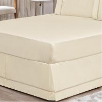 Saia para Cama Box Solteiro 01 Peça Palha Bordados Ricardo - 2