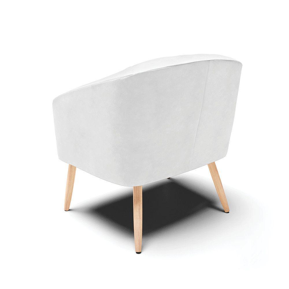 Kit 02 Poltronas no Branco Pés Palito D'rossi - 4