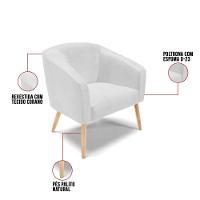 Kit 02 Poltronas no Branco Pés Palito D'rossi - 3