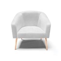 Kit 02 Poltronas no Branco Pés Palito D'rossi - 6