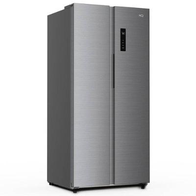 Geladeira HQ Side By Side Frost Free Inverter 480L HQ-480SBSFFK Inox 110V
