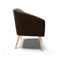 Kit 02 Poltronas Stella Suede Pés Palito Natural - D'rossi Cor Marrom - 7