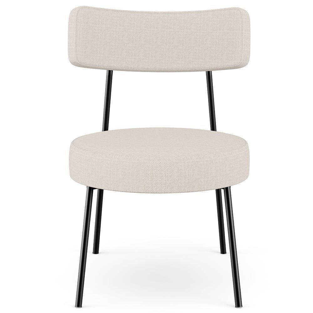 Kit 02 Poltronas Base Fixa Londres F01 Linho Bege - 4