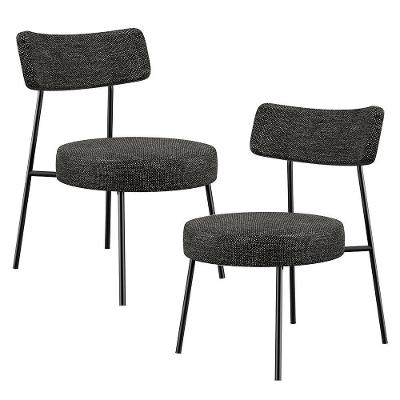 Kit 02 Poltronas Decorativas Londres F01 Linho Cinza Lyam Decor