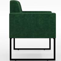 Kit 03 Poltronas Sala Base Fixa Metal Facto Verde Musgo - 3