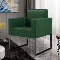 Kit 03 Poltronas Sala Base Fixa Metal Facto Verde Musgo - 8