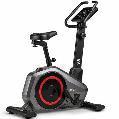 Bicicleta Ergométrica Vertical Evox Fitness V8 Magnética Manual Disco 10kg 8 Níveis