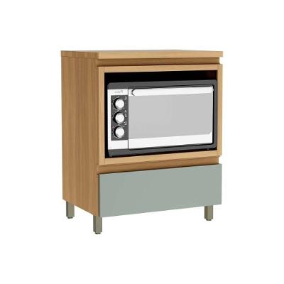 Balcão de Cozinha para Forno Rainha 1 Porta 1 Gaveta MDF 70CM Nature Verde Nesher