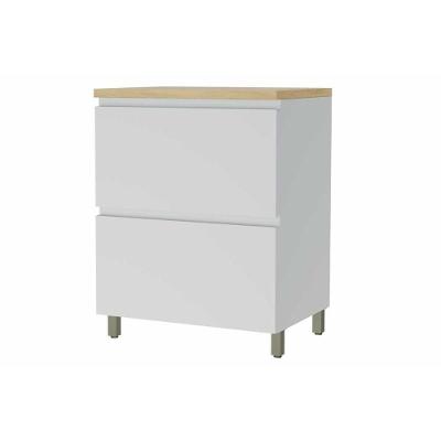 Balcão de Cozinha Modulado Rainha 1 Porta 1 Gaveta MDF 70CM Branca Nature Nesher