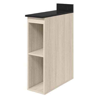 Balcão Kali Premium 2 Nichos MDF 20CM Branco Nicioli Móveis