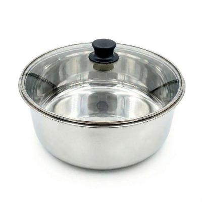 Bacia Alta com Tampa de Vidro Temperado Reforcada em Aco Inoxidavel 8L Inox Docesar