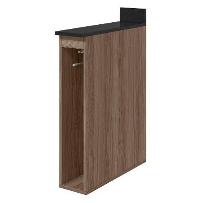 Balcão com Nicho Guardanapeiro Kali Premium MDF 15CM Carvalho Toq