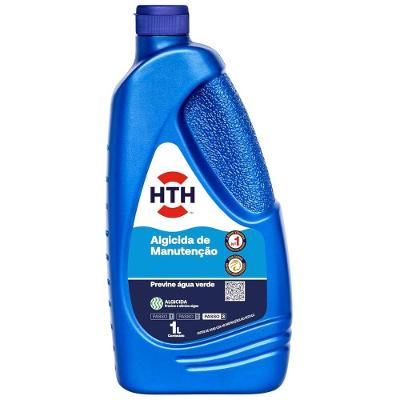Algicida para Piscina Previne Água Verde Fórmula Livre de Cobre 1L HTH