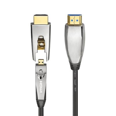 Cabo HDMI Golden Cabo Hdmi 2.1 8k 60Hz Hdr 48gbps 10m Suporte a 8K 60Hz Fibra Óptica Preto