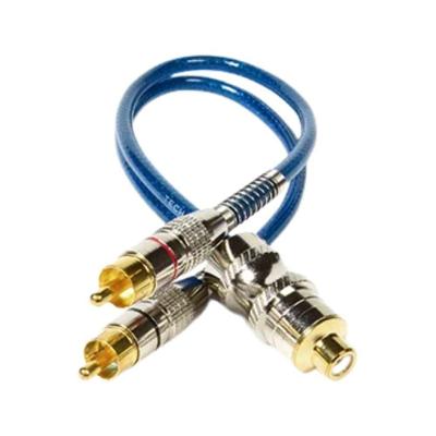Cabo de Áudio 1FX2M para Som com Dupla Blindagem Azul NWT 20CM Conexão Estável