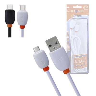 Cabo de Dados Inova CBO-12183 USB Tipo-C Carregamento Rápido 3.1A Branco