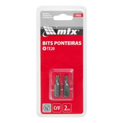 Bits Torx T20 25mm T20 25mm Precisao Encaixe Firme Aco Cromo Vanadio MTX