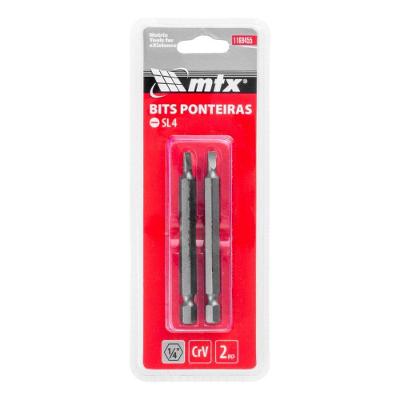 Bit Fenda SL4 75mm Alta Precisao Alta Resistencia Inox MTX 2 Pecas