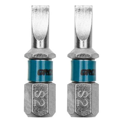 Bits Bit Fenda SL4,5 25mm Aço Cromo Molibdênio Dureza 58 HRC Inox Gross 2 Peças