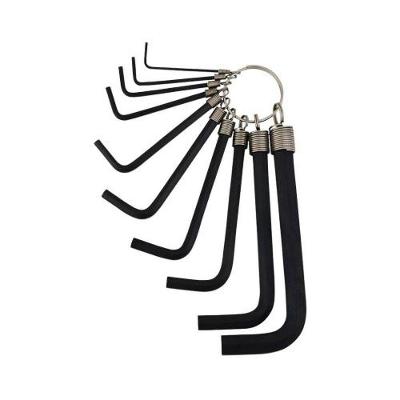 Chave Allen Jogo 1,5mm a 10mm 10 Peças Aço Cromo Vanádio Preto Etilux