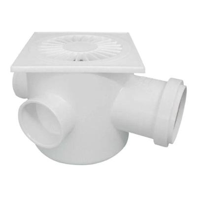Caixa Sifonada Quadrada 100mm para Sistemas de Esgoto Predial Branca Plastilit 100x100x50mm