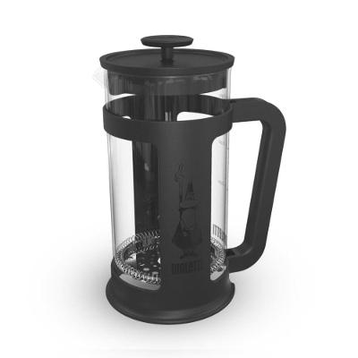 Cafeteira Francesa French Press Smart Vidro Borossilicato Aço Inox ABS 350ML Preta Bialetti