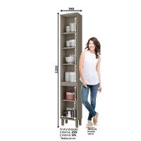 Paneleiro 02 Portas 35 Cm Connect Henn Duna Com Cristal - 4