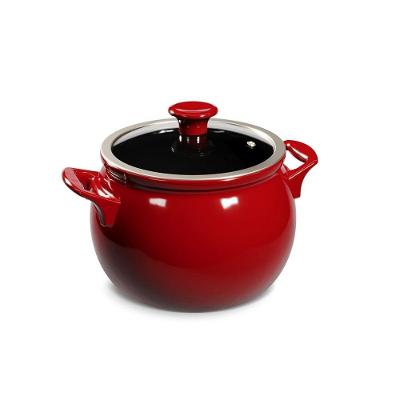 Caçarola New Premiere Pomodoro Cerâmica 18CM 3L Tampa Vidro Ceraflame