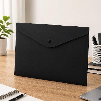 Envelope para Arquivo Dello A4 com Botão Polipropileno Preto