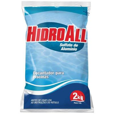 Decantador para Piscinas Sulfato de Alumínio Decanta Sujeiras e Resíduos Sólidos Branco Hidroall
