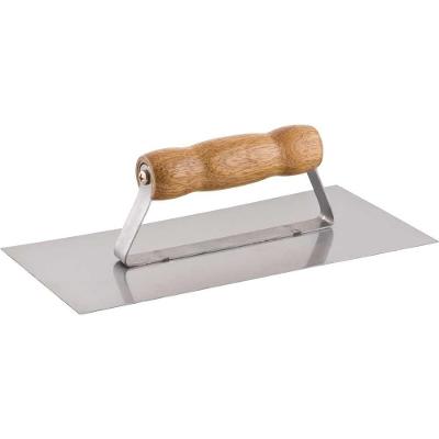 Desempenadeira de Aço Lisa Fechada 255mm X 120mm com Cabo de Madeira para Massa Corrida Vonder