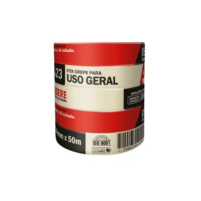 Fita Crepe Adere 423 Uso Geral 18MM X 50M 1 Rolo para Pintura e Artesanato Bege