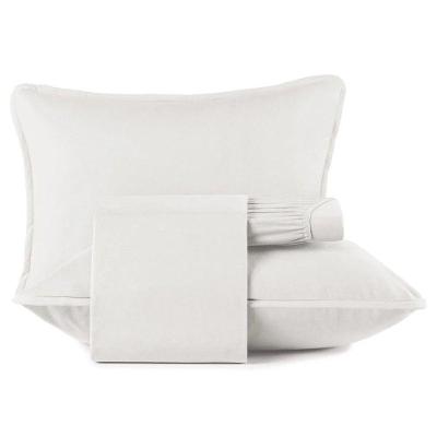 Jogo de Cama Casal 4 Peças Malha 100% Algodão Fio Penteado Branco Altenburg