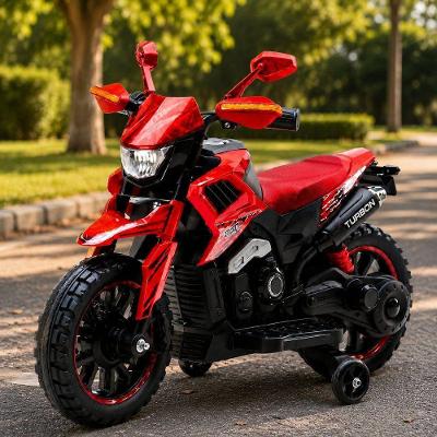 Moto Elétrica Infantil Big Trail 6V com Aceleração por Pedal e Farol em LED Vermelha