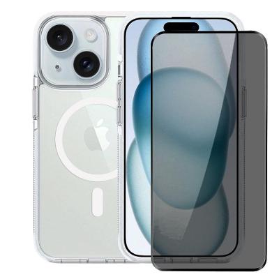 Kit Capa para Iphone 15 Gshield Anti-slip Proteção Tecnologia Magsafe Integrada Preto Polipropileno