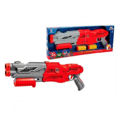 Lançador de Dardos Soft Top Heroes Guardian com Dardos de Espuma Macia Vermelho 43,5CM 10 Dardos