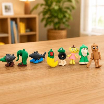 Kit de Bonecos Colecionáveis Brainrot 8 Personagens Diferentes com Design Detalhado 8UN