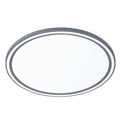 Plafon Led Redondo Genova 20W 3000K 4000K 6500K Bivolt Cinza Hevvy