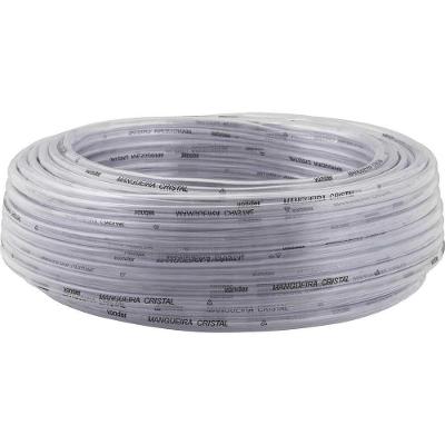 Mangueira de PVC Cristal Transparente 1 X 1,5 mm Passagem de Água Rolo 50 m Vonder
