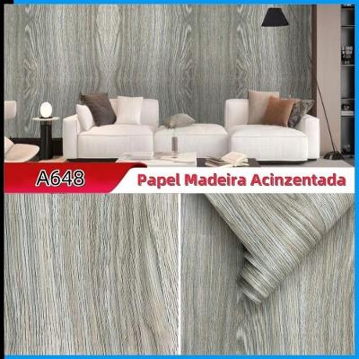 Papel Adesivo Madeira para Envelopamento 10 Metros Ideal para Moveis Parede Sala Quarto Cor A648 OEM