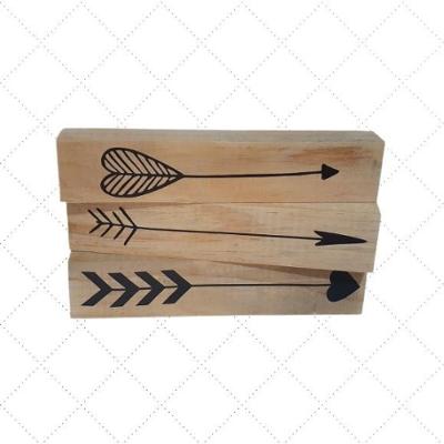 Objeto Decorativo Flechas de Mesa Madeira Pinus Eco Marrom Shoppingnet