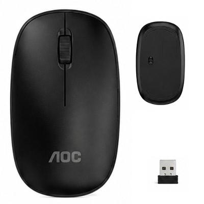 Mouse Óptico sem Fio 2.4GHz USB 1200 DPI Ergonômico Wireless Preto AOC