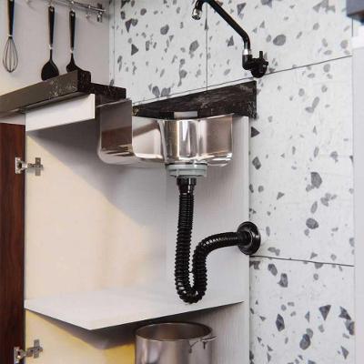 Sifão Black Universal Tubo Extensivo 70CM Preto Fosco com Porca PP Blukit