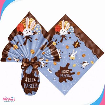 Sacos para Ovos de Páscoa Chocolatier Kit 25 Unidades Produto Atóxico Excelente Qualidade Azul OEM
