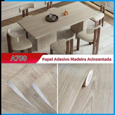 Papel Adesivo para Envelopamento Madeira 10 Metros Ideal para Moveis Parede A700 2 Rolos OEM