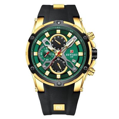 Relógio Masculino 83016 à Prova D´Água Verde Estilo Moderno Reward