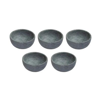 Tigela CPS220E5INDSJ Kit 5 Cumbuca Pedra Sabão para Caldo Sopa 220ML Industria São Jose