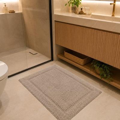 Tapete Sintra Retangular 50CM X 80CM Algodão Base Antiderrapante Fendi Kacyumara