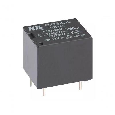 Relé para Placa 12V 10A 5 Pinos Contato Reversível Preto Grupo MXT